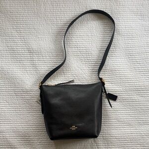 NWT Coach Black Leather Val Duffle Bag